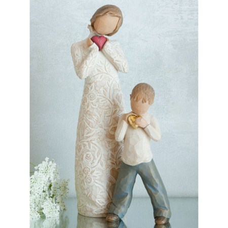 Willow Tree Set Mother With Son Figurine Gift Set Family Group